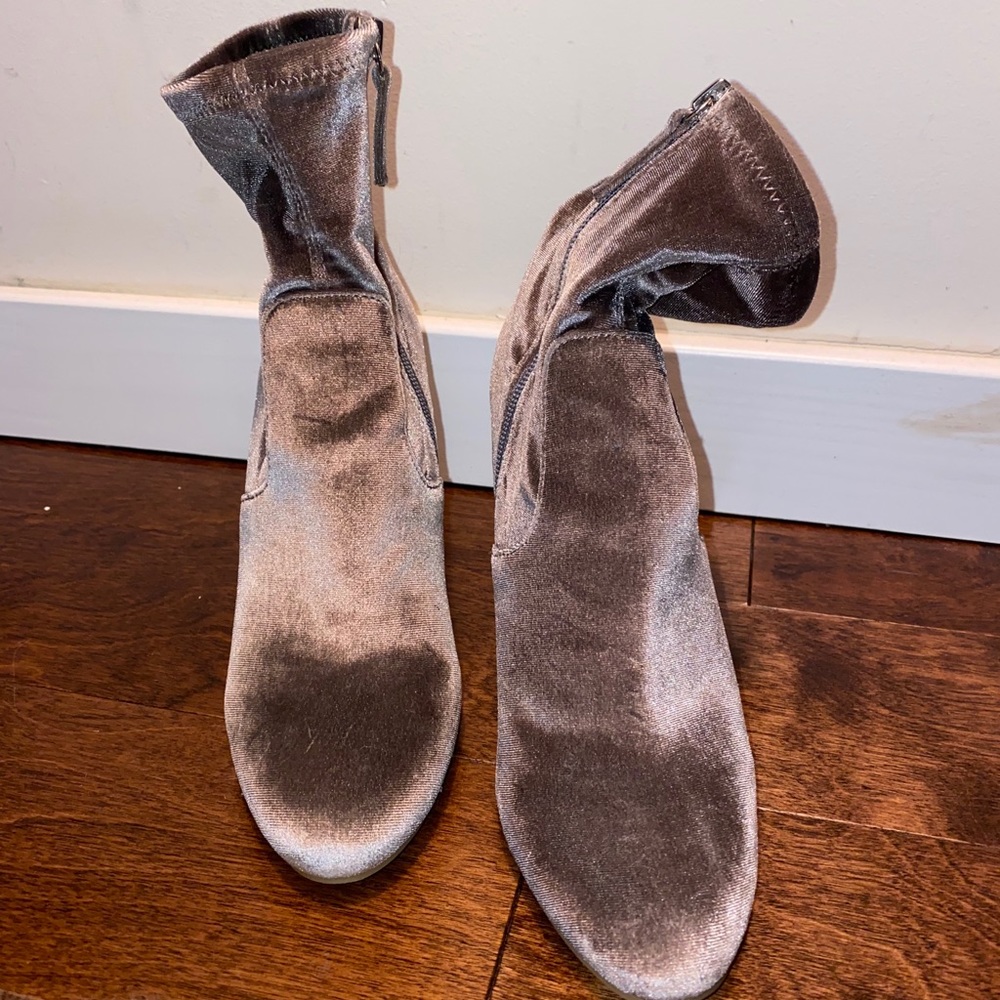 Steve Madden Velvet High-Heeled Boots